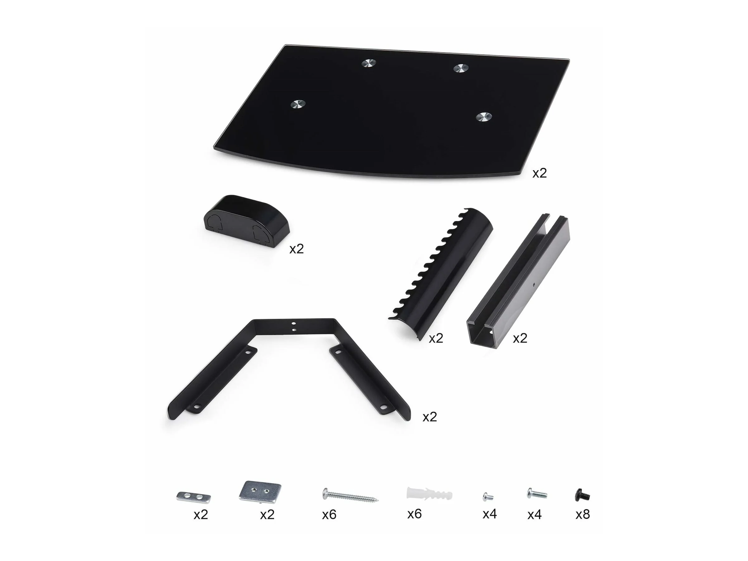 STARTECH Doppeltes Glas Schweberegal