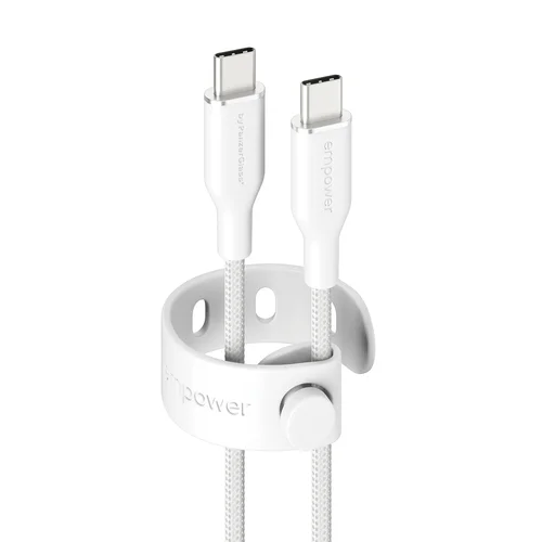 Racing 60W USB-C to USB-C Cable USB 2.0 1.2M Silver White
