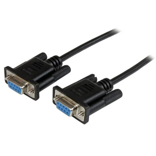 2M Black DB9 Null Modem Cable Serial Null Modem Cable Black