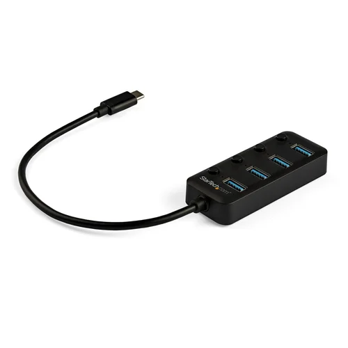 4-Port USB C Hub With on/Off Individual on/Off Switches