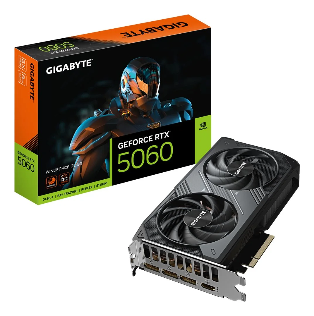 Giga VGA 8GB RTX5060 Windforce-2-OC 8GD 3xDP/HDMI Geforce RTX 5060 Windforce OC 8G