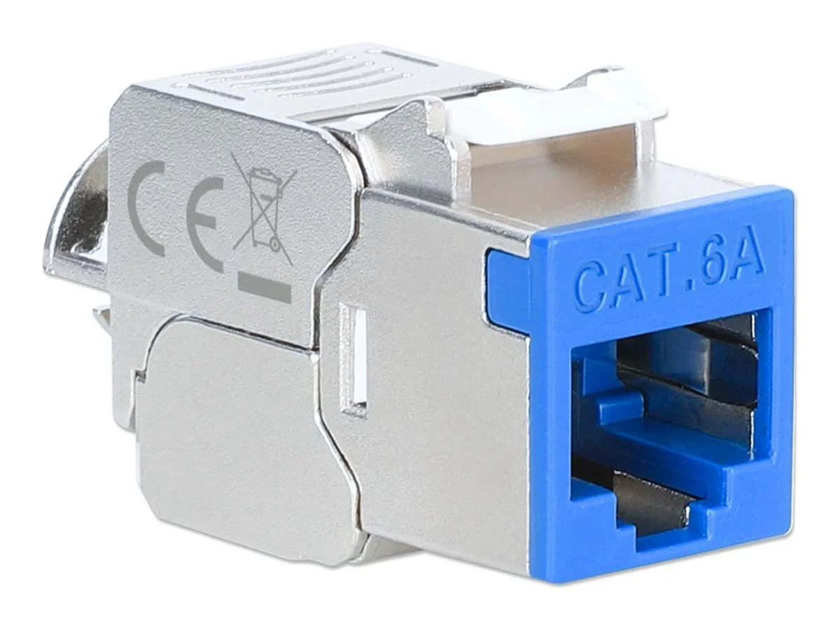 INT Cat6a 10G STP Keystone-Modul blau