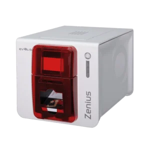 Evolis Zenius Expert, einseitig, 12 Punkte/mm (300dpi), USB, Ethernet, rot