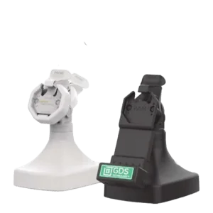 RAM Mounts GDS Uni-Conn Stand-Dockingstation - Dreh- & Schwenkbar - USB-C- & Dual USB-A-Anschluss - Rückseitige Pogo-Pads - Hellgrau