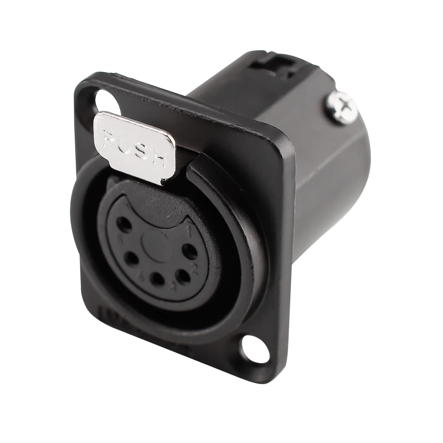 Amphenol Einbaustecker, 5-pol, schwarz