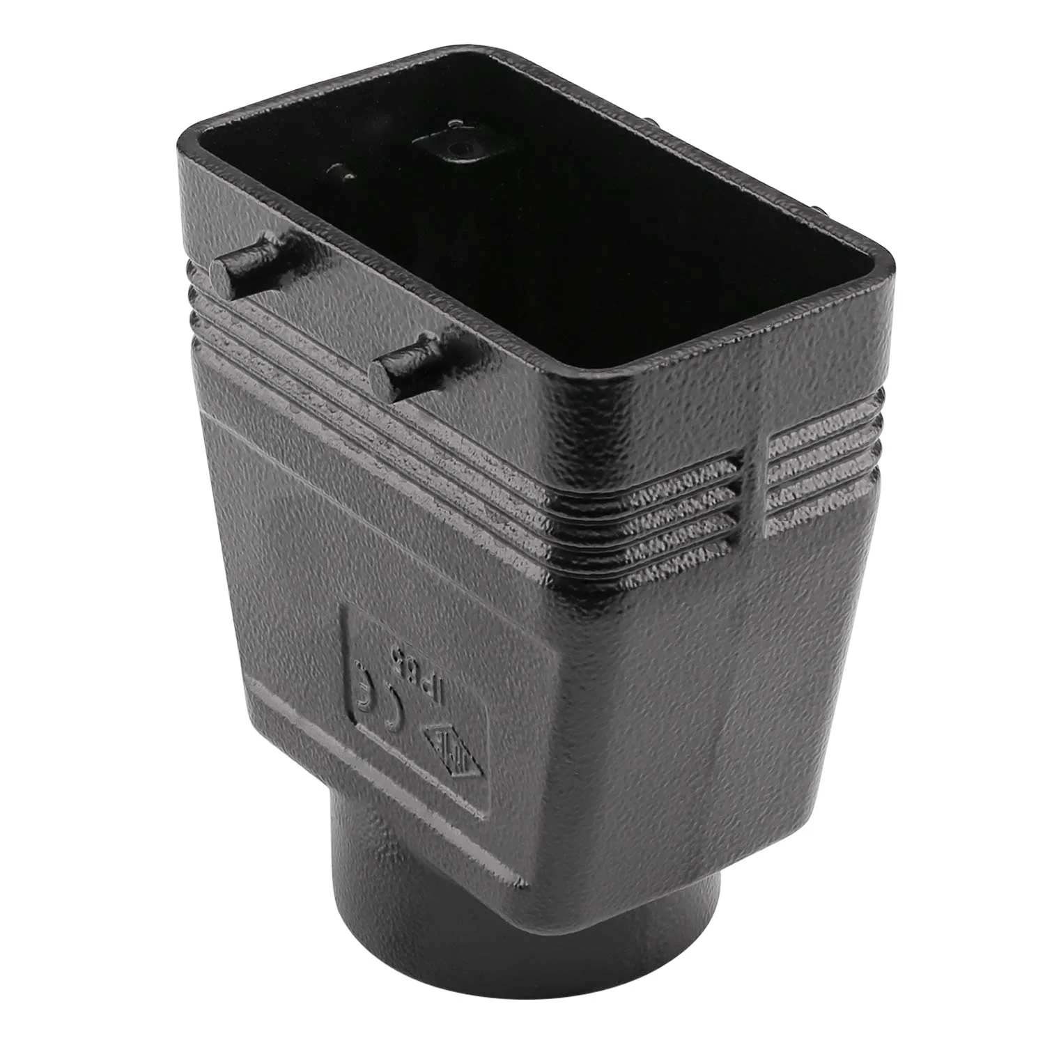 Tüllengehäuse 10pol, hohe Bauform SCHWARZ