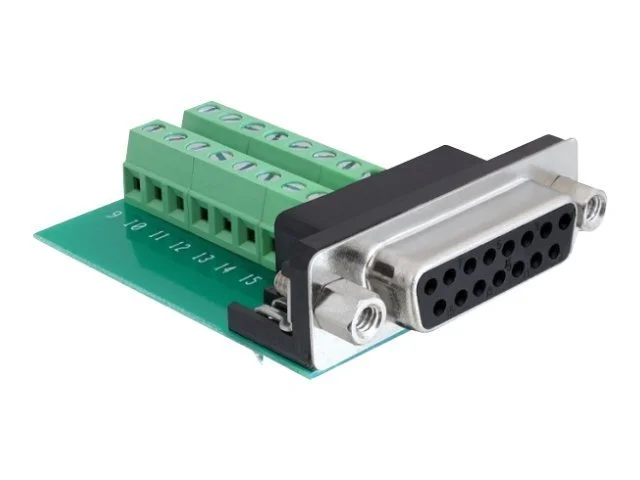 DELOCK Adapter Terminalblock Sub-D 15P