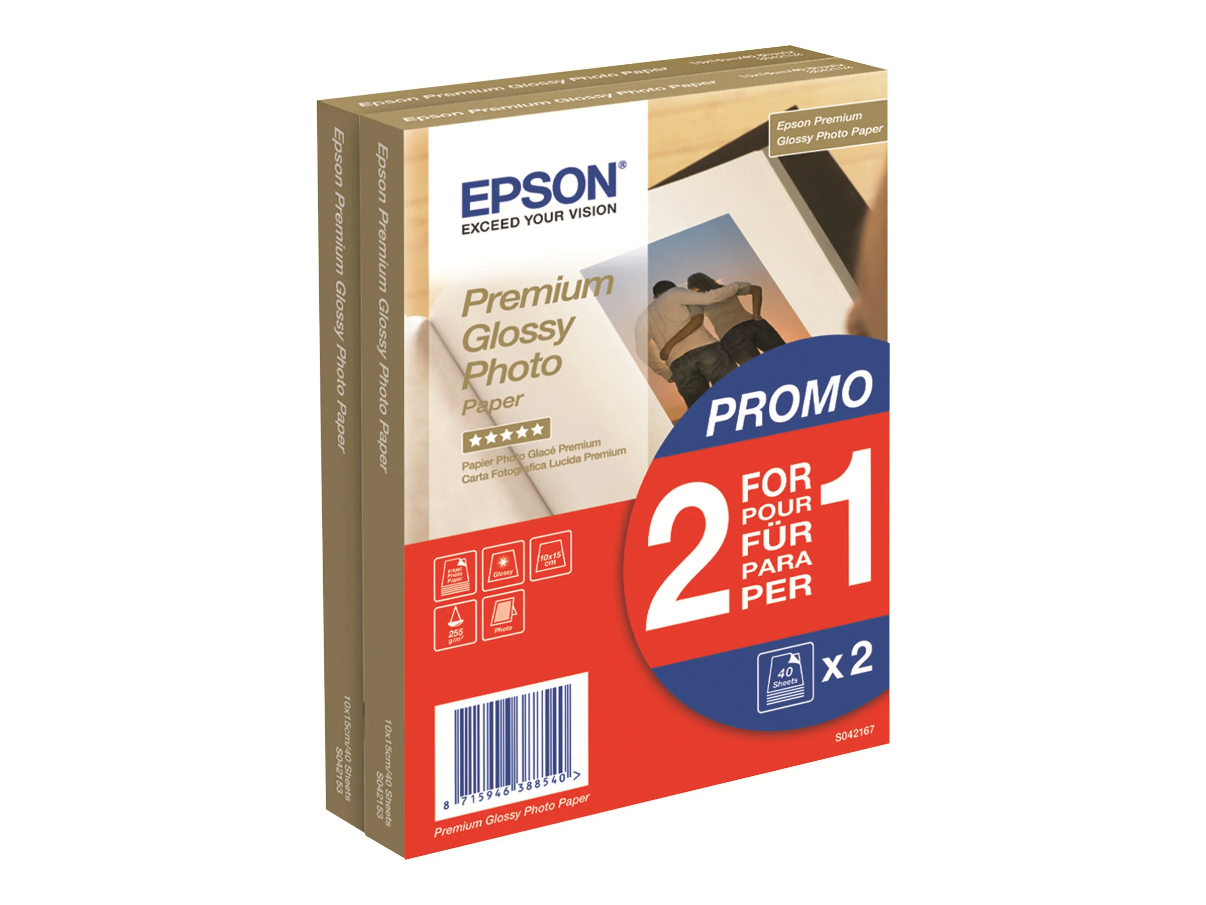 EPSON Fotopapier premium 2 fuer 1 Promo
