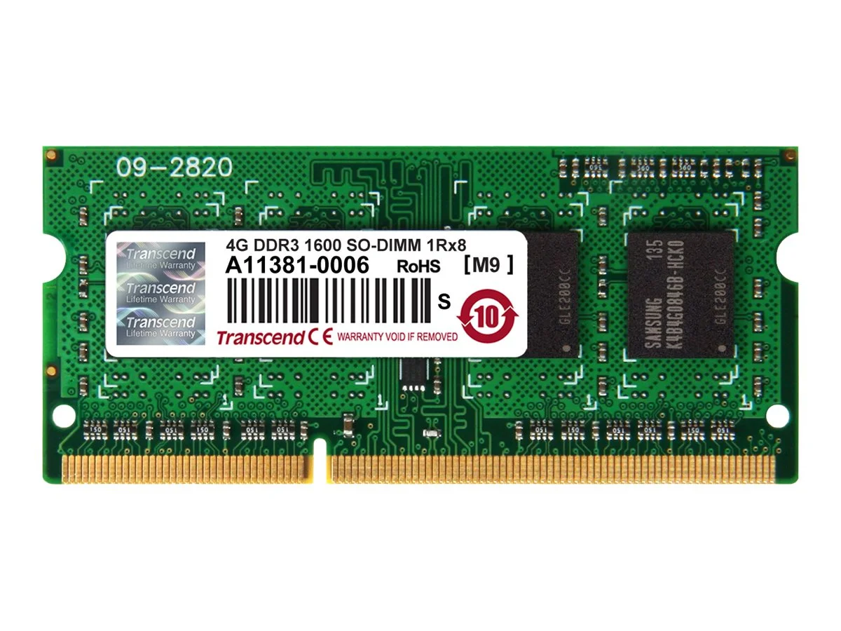 TRANSCEND SODIMM DDR3 1600Mhz 4GB SRx8