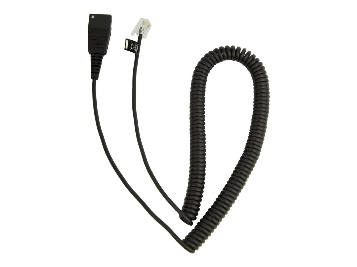 JABRA QD Cord to RJ10 coiled 0.5-2m