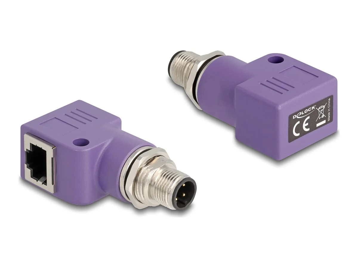 DELOCK M12 Adapter D-kodiert 4 Pin Steck