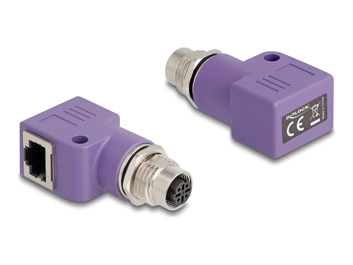 DELOCK M12 Adapter D-kodiert 4 Pin Buchs
