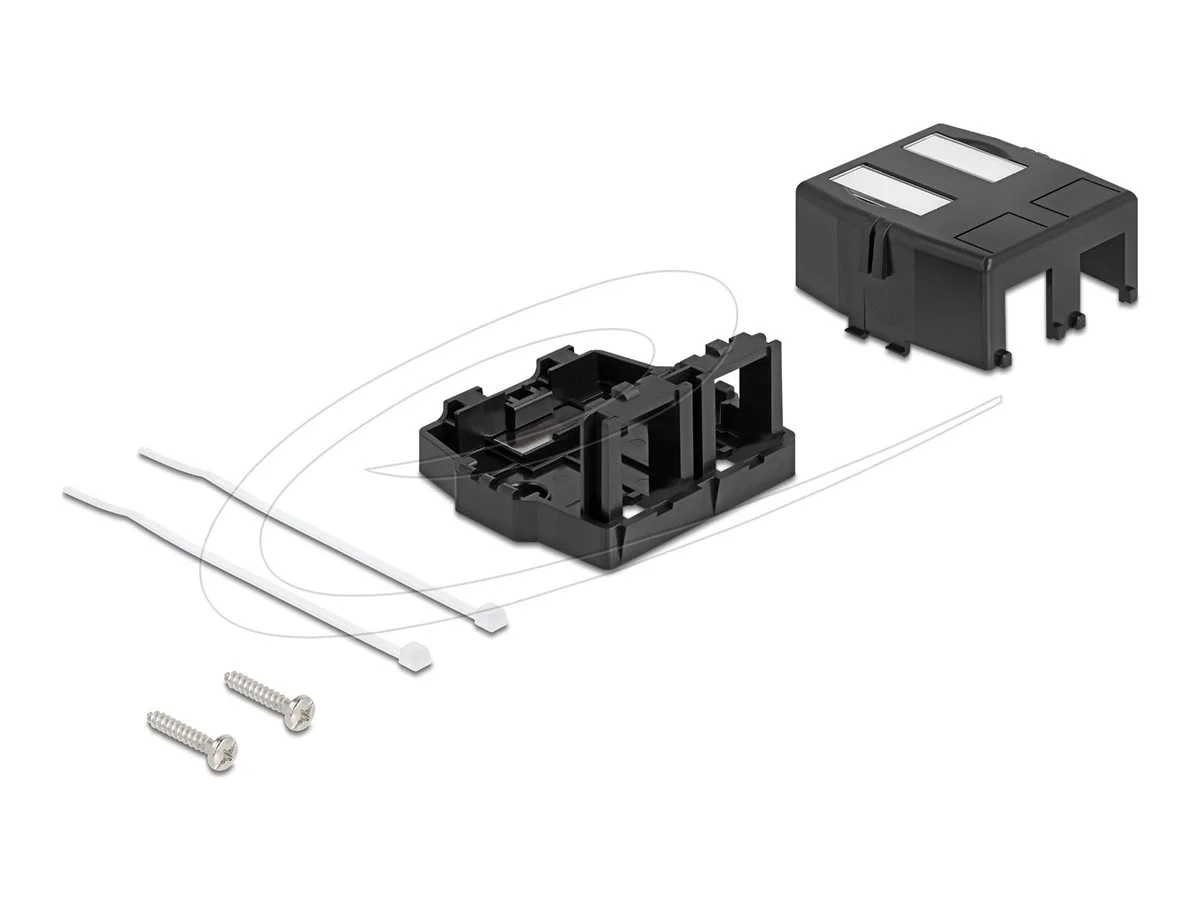 DELOCK Keystone Leergehäuse 2 Port mit m