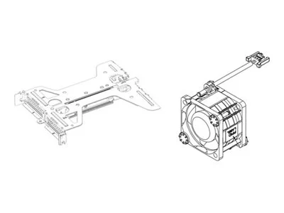 DELL Riser 1 with Fan w/ 1 x16 and 1 x8