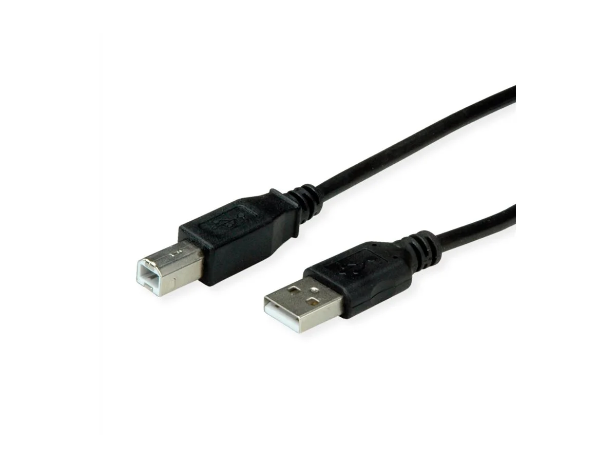 ROLINE RM USB 2.0 Kabel Typ A-B sw 0,8m