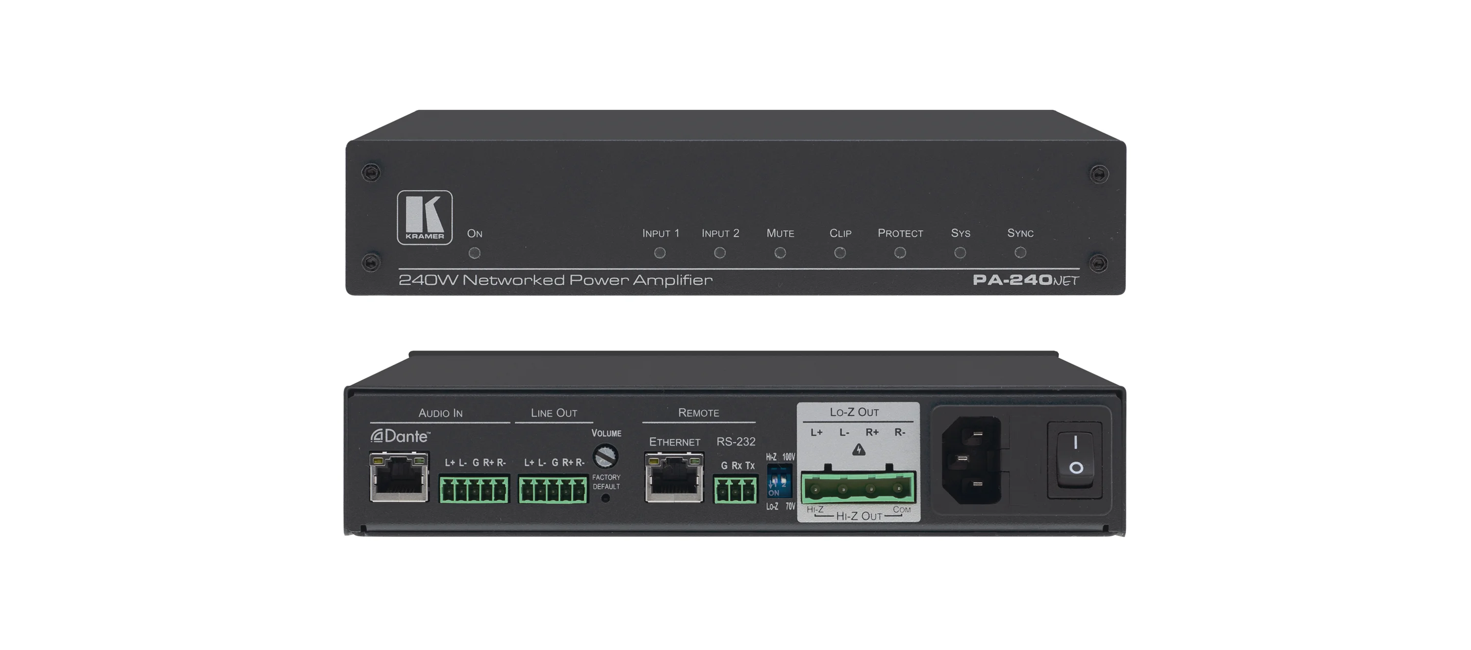 PA-240Net – 240W Netzwerk-Leistungsverstärker