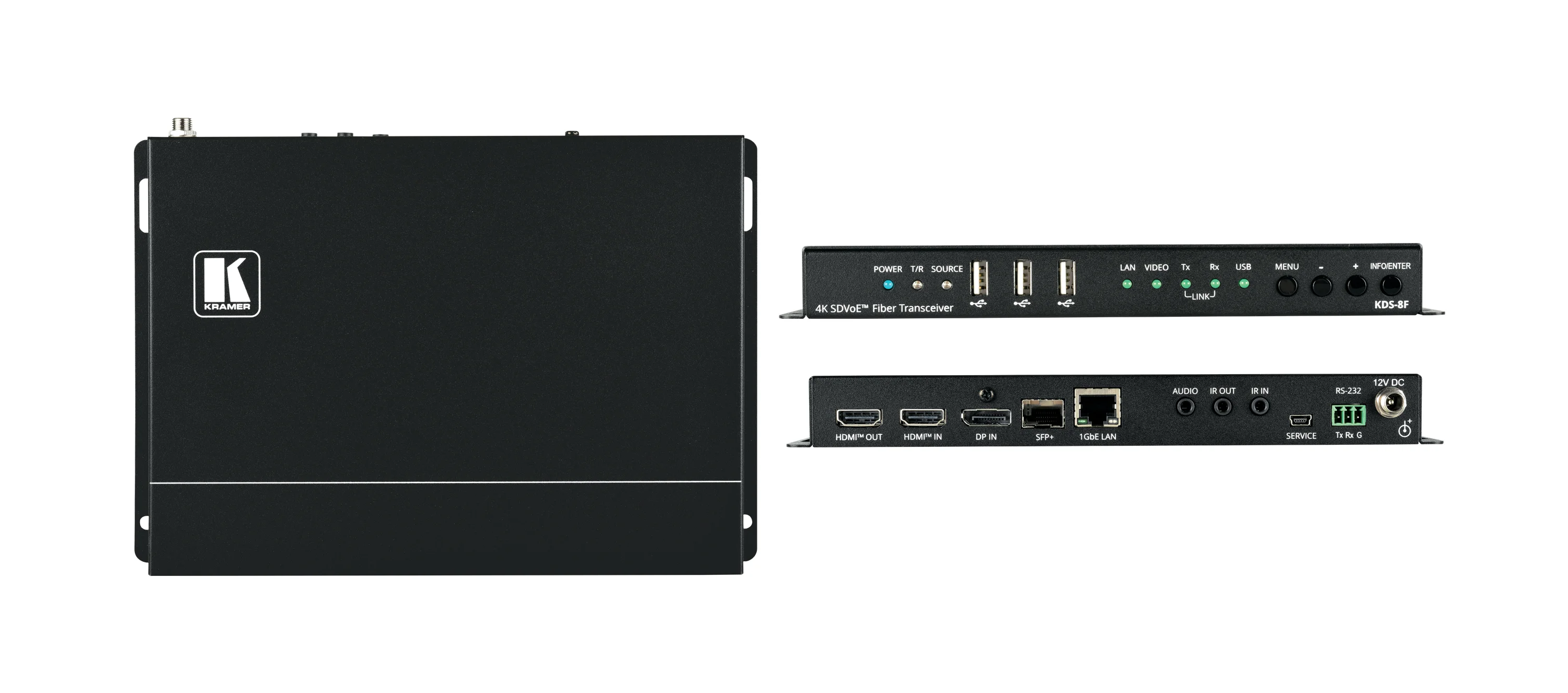 KDS-8F – Zero Latency 4K HDR SDVoE Video Streaming Transceiver über Glasfaser