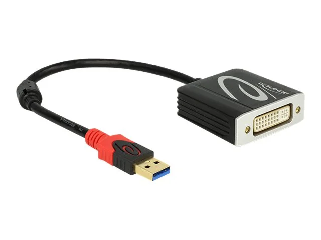 DELOCK kabel USB 3.0 > DVI schwarz
