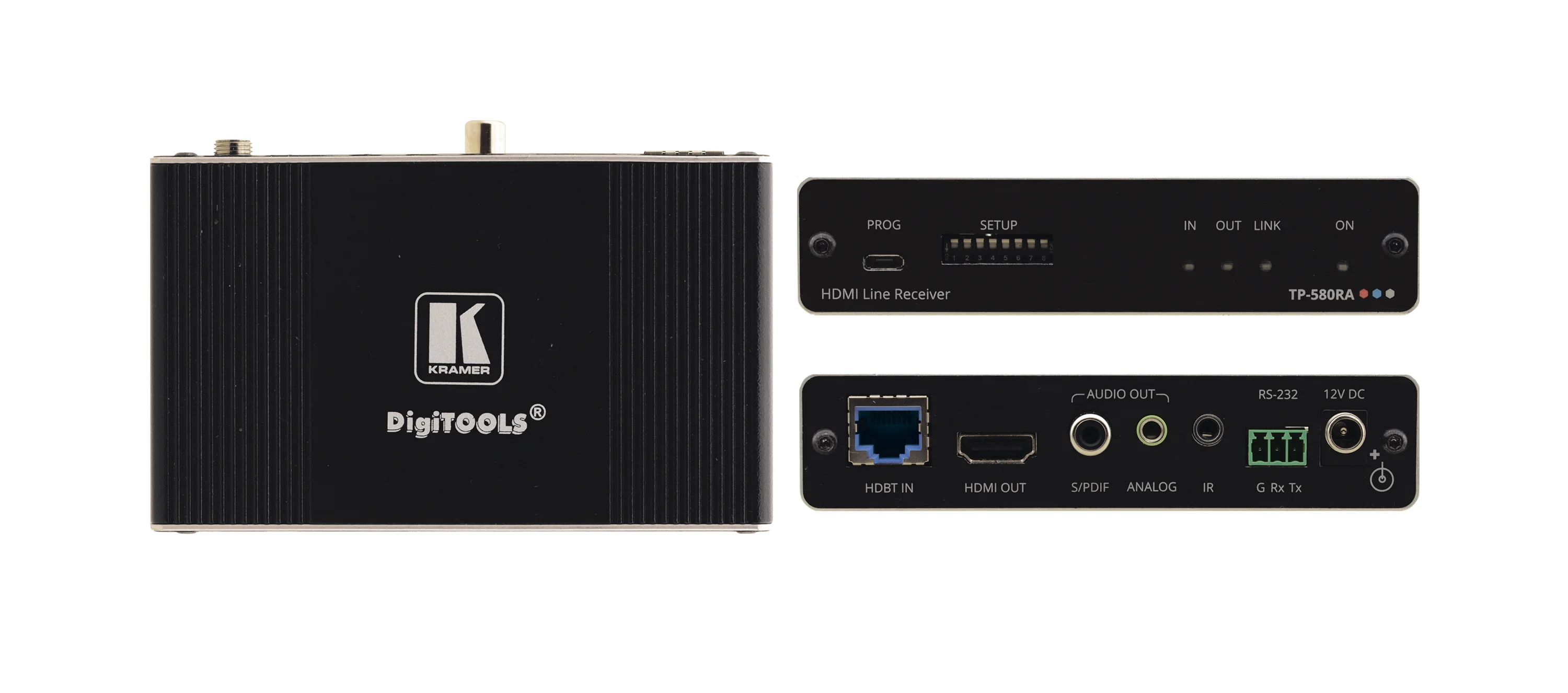TP-580RA – 4K60 4:2:0 HDMI-Empfänger mit RS-232-, IR- und Stereo-Audio-Extraktion über Long-Reach HDBaseT