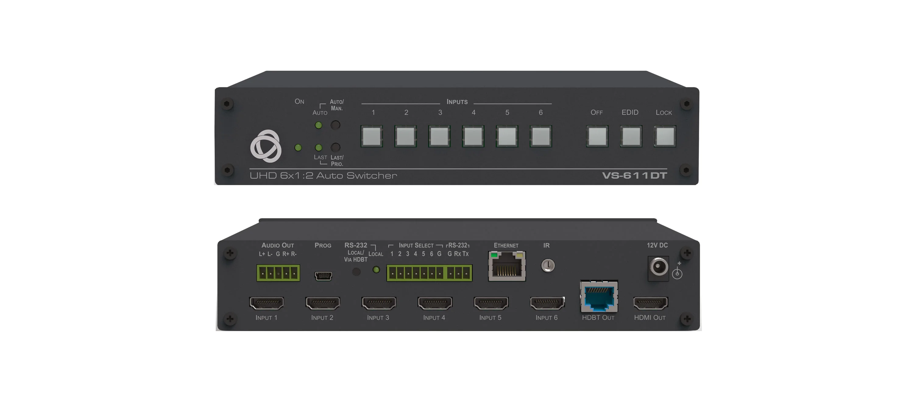 VS-611DT – 6x1:2 4K 60 4:2:0 HDMI Auto-Switcher und PoE-Lieferant über HDBaseT
