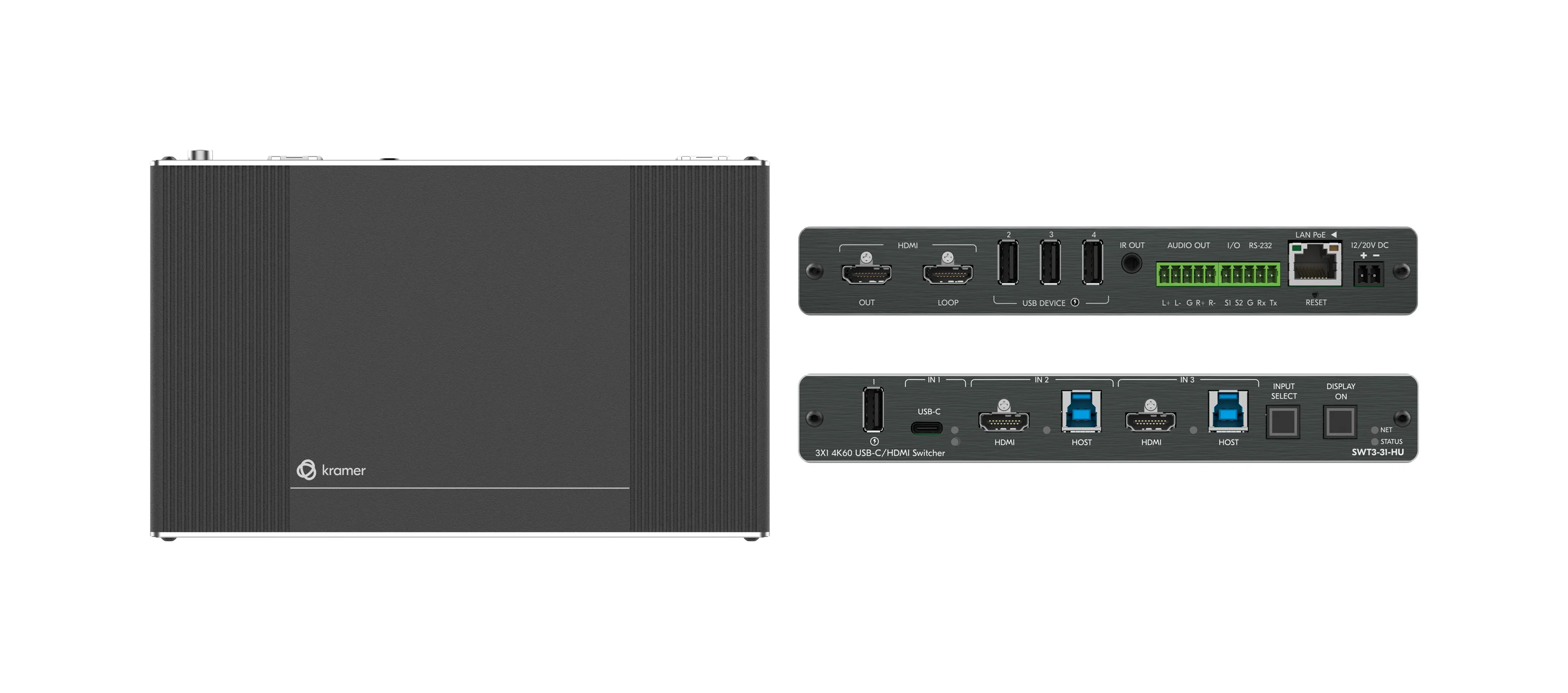 SWT3-31-HU – 3x1 4K60 USB−C/HDMI Switcher