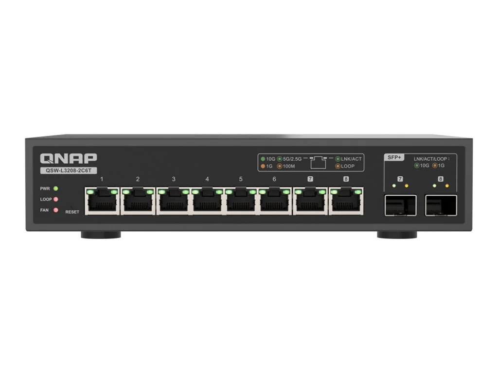 QNAP QSW-L3208-2C6T 6 ports 10Gbps
