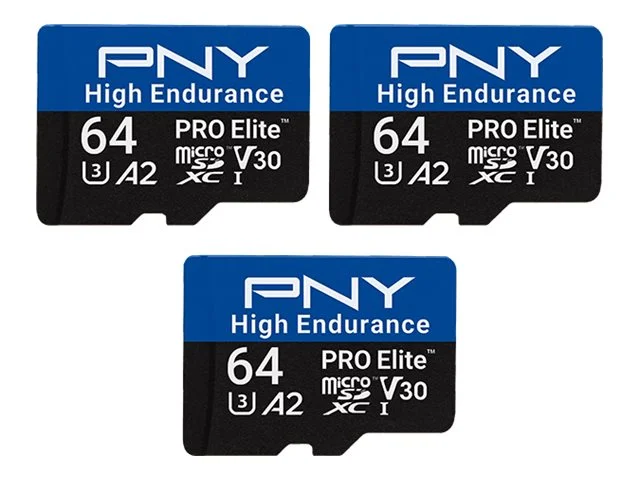PNY microSD Pro Elite HE 64GB Trple Pack