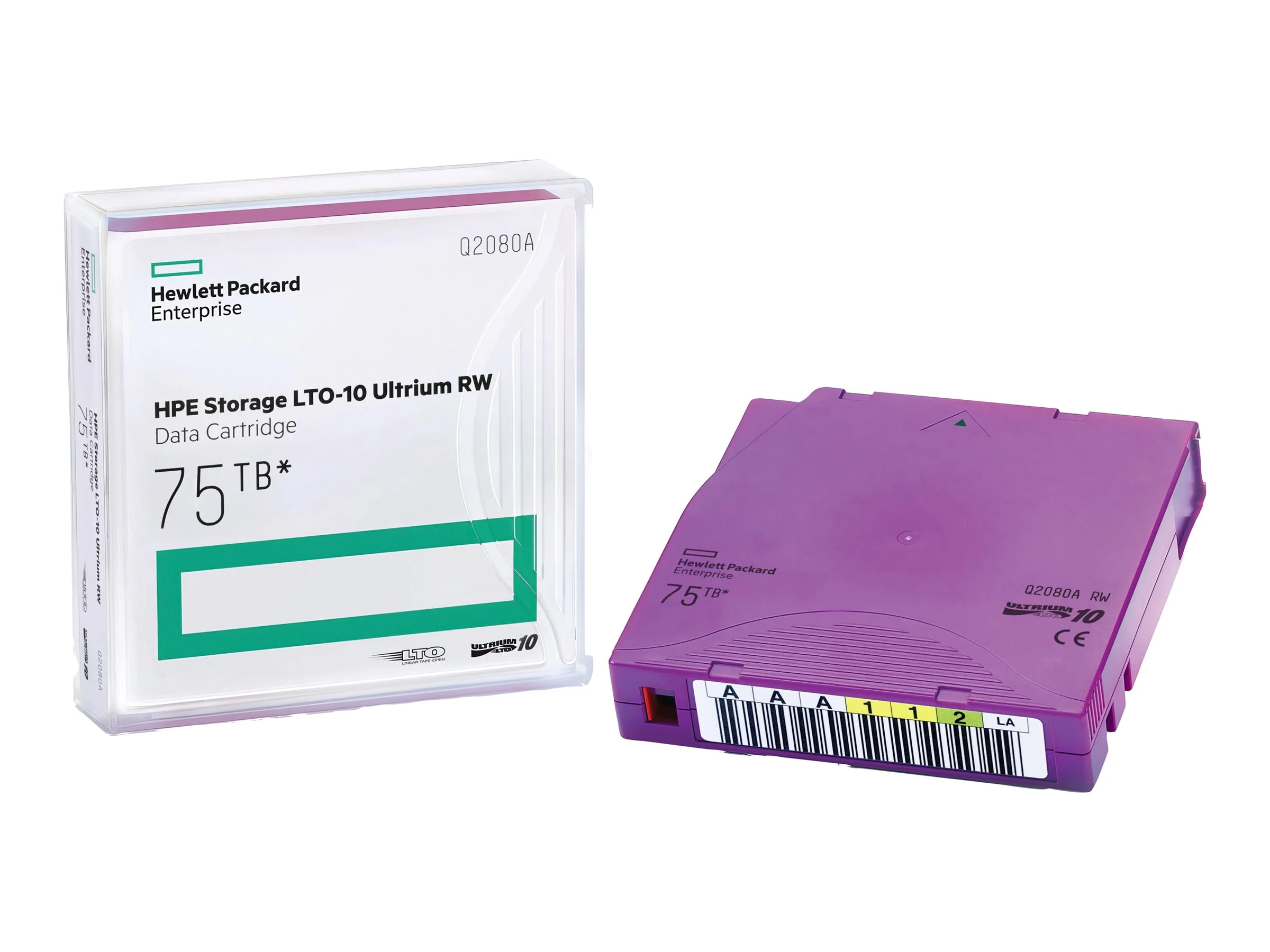 HPE LTO-10 75TB RW Non Cust Lbl 20 Crtg