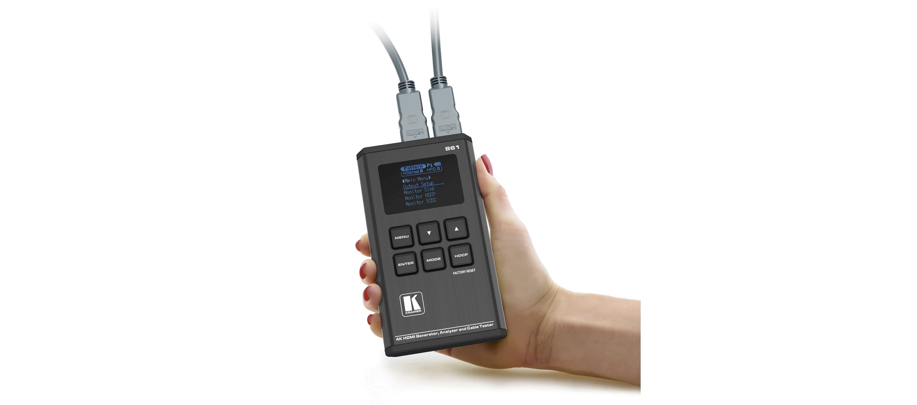 861 – 18G 4K HDR Taschensignalgenerator, Analysator und Kabeltester