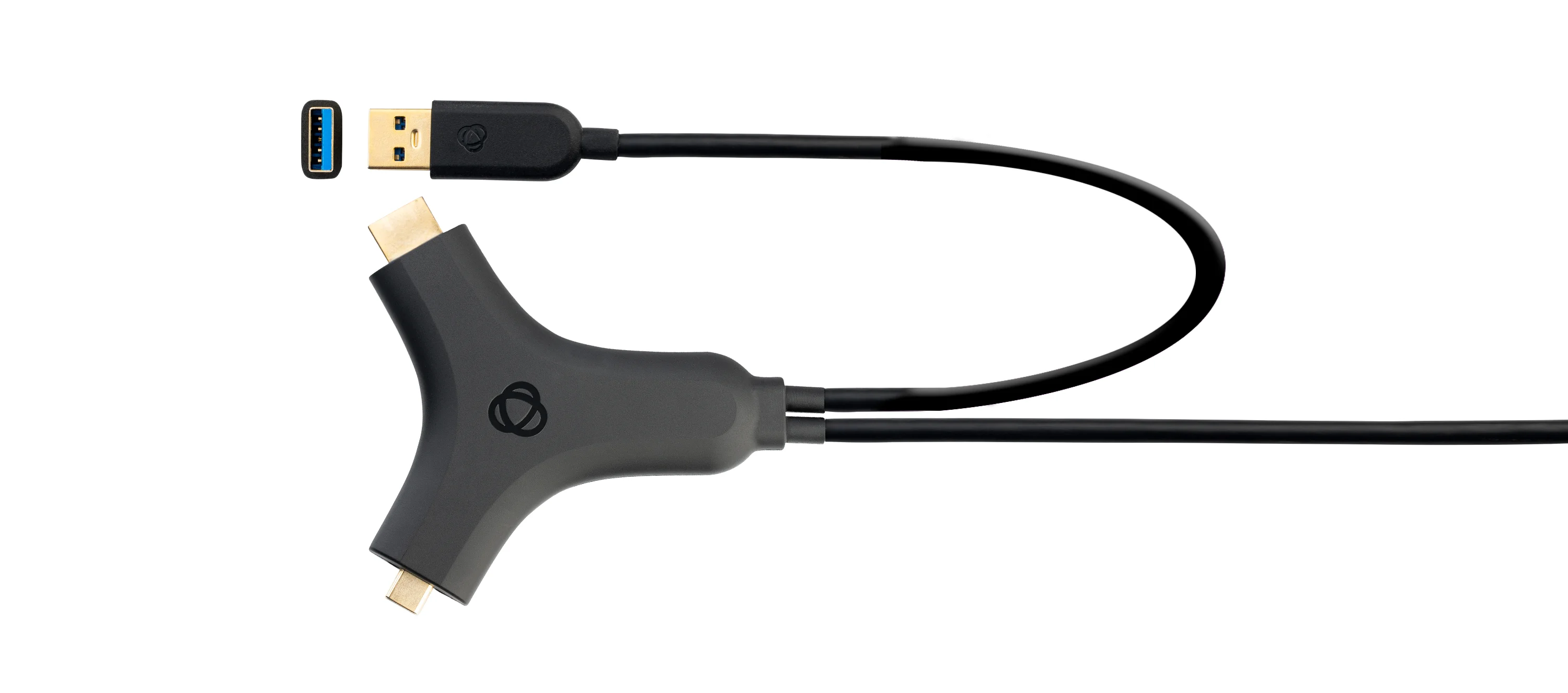 C-CU32/UC+H – Active Multi–Format Input (M) to USB C Output (M) Adapter Cable