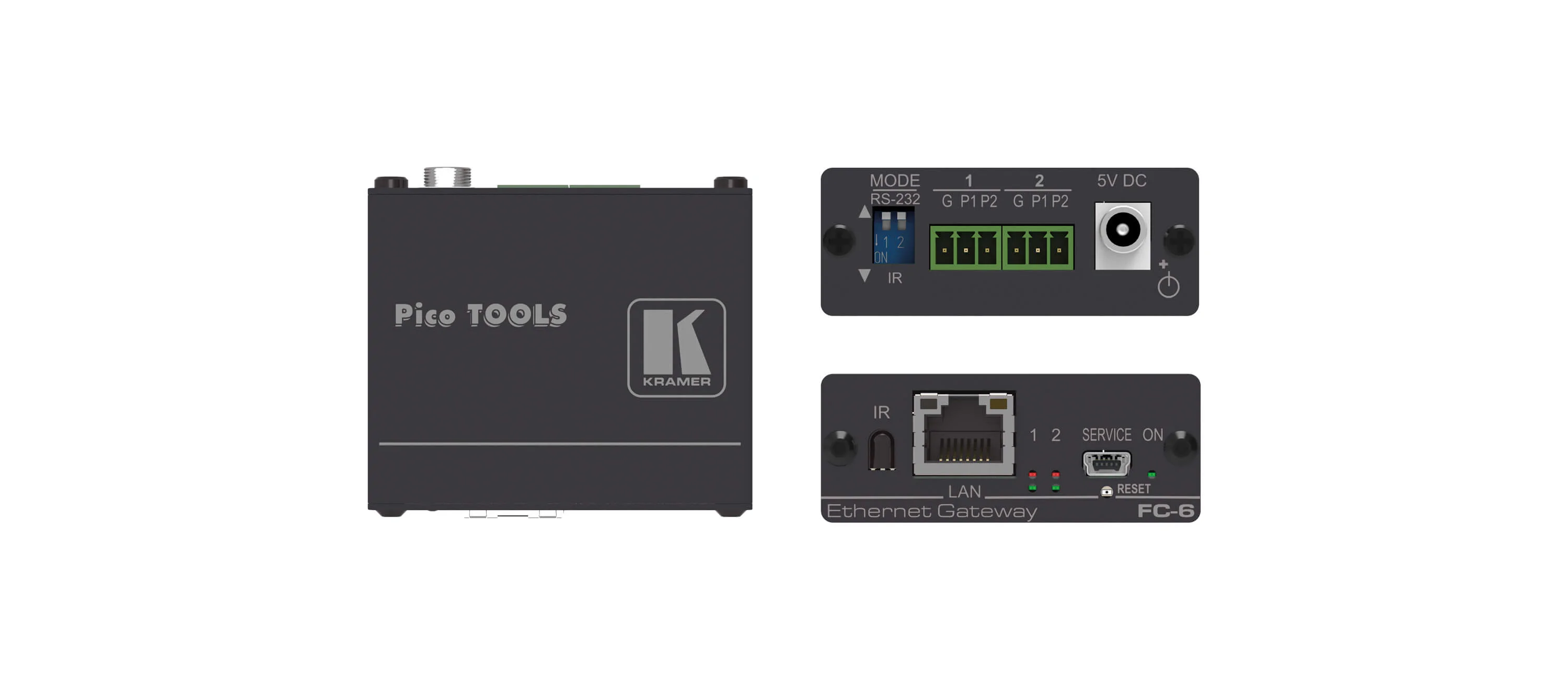 FC-6 – 2-Port-Multifunktions-Seriell/IR-Steuer-Gateway