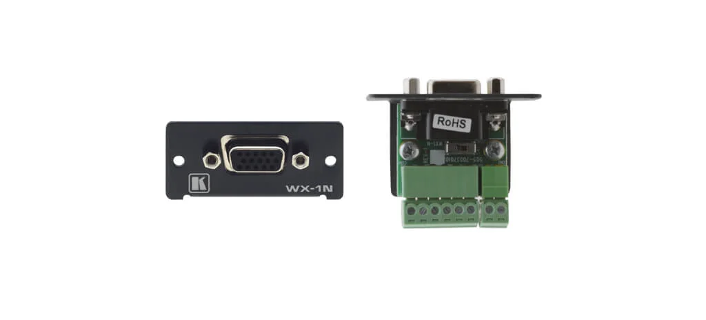 WX-1N (B) – Wall-Plate Einsatz mit HD15-Buchse / Schraubklemmen - schwarz