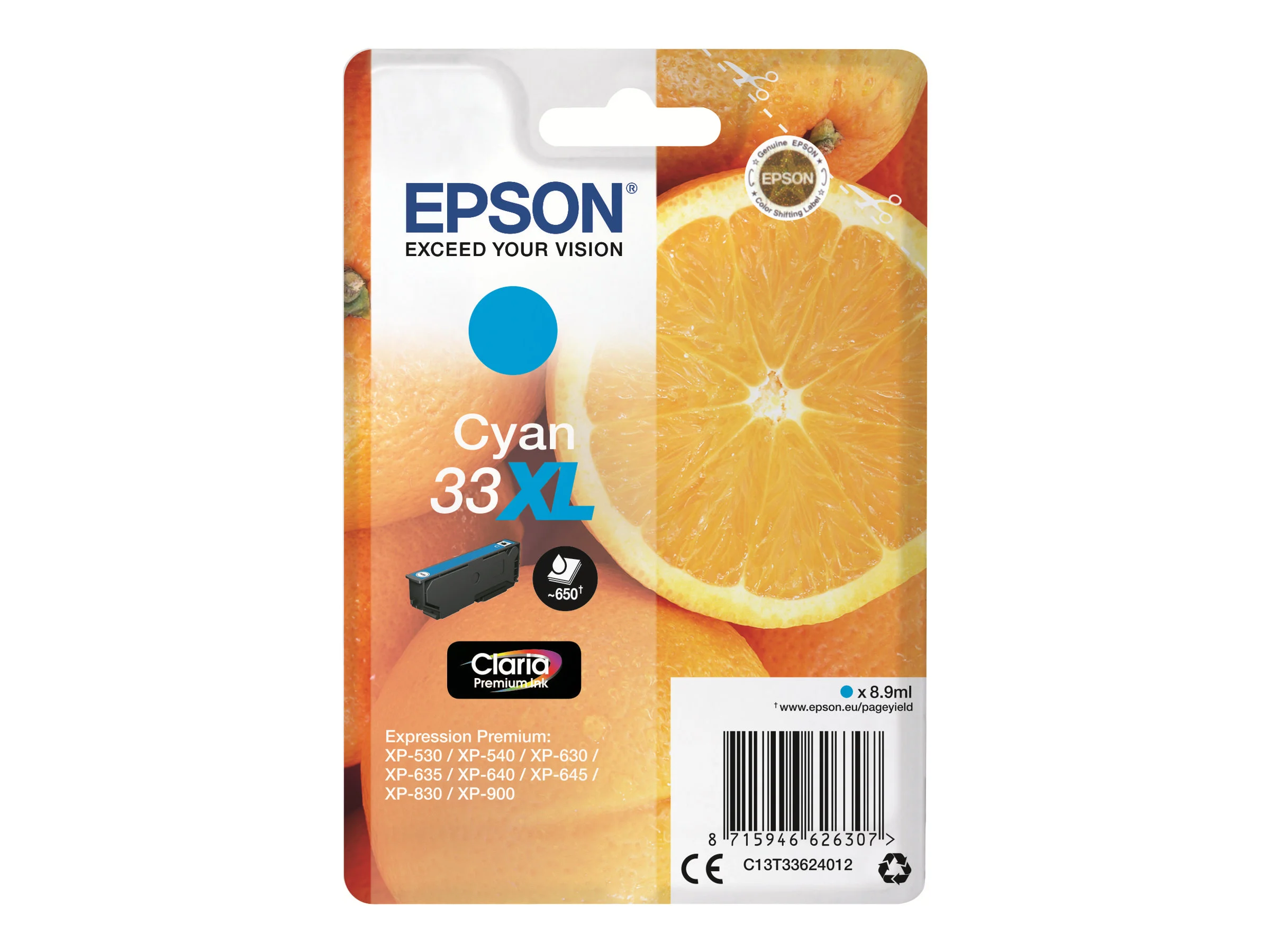 EPSON 1LB Singlepack Cyan 33XL Claria
