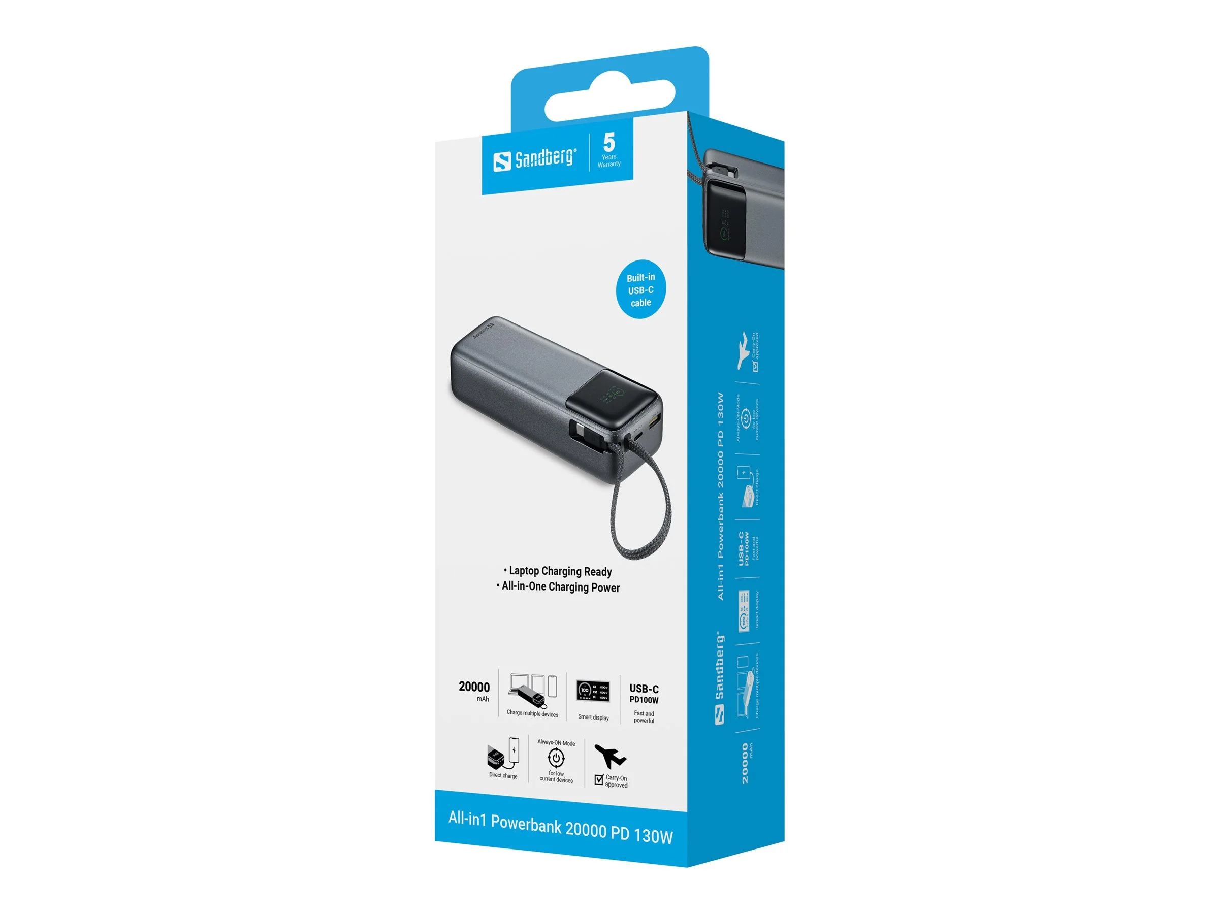 SANDBERG All-in1 Powerbank 20000 PD130W