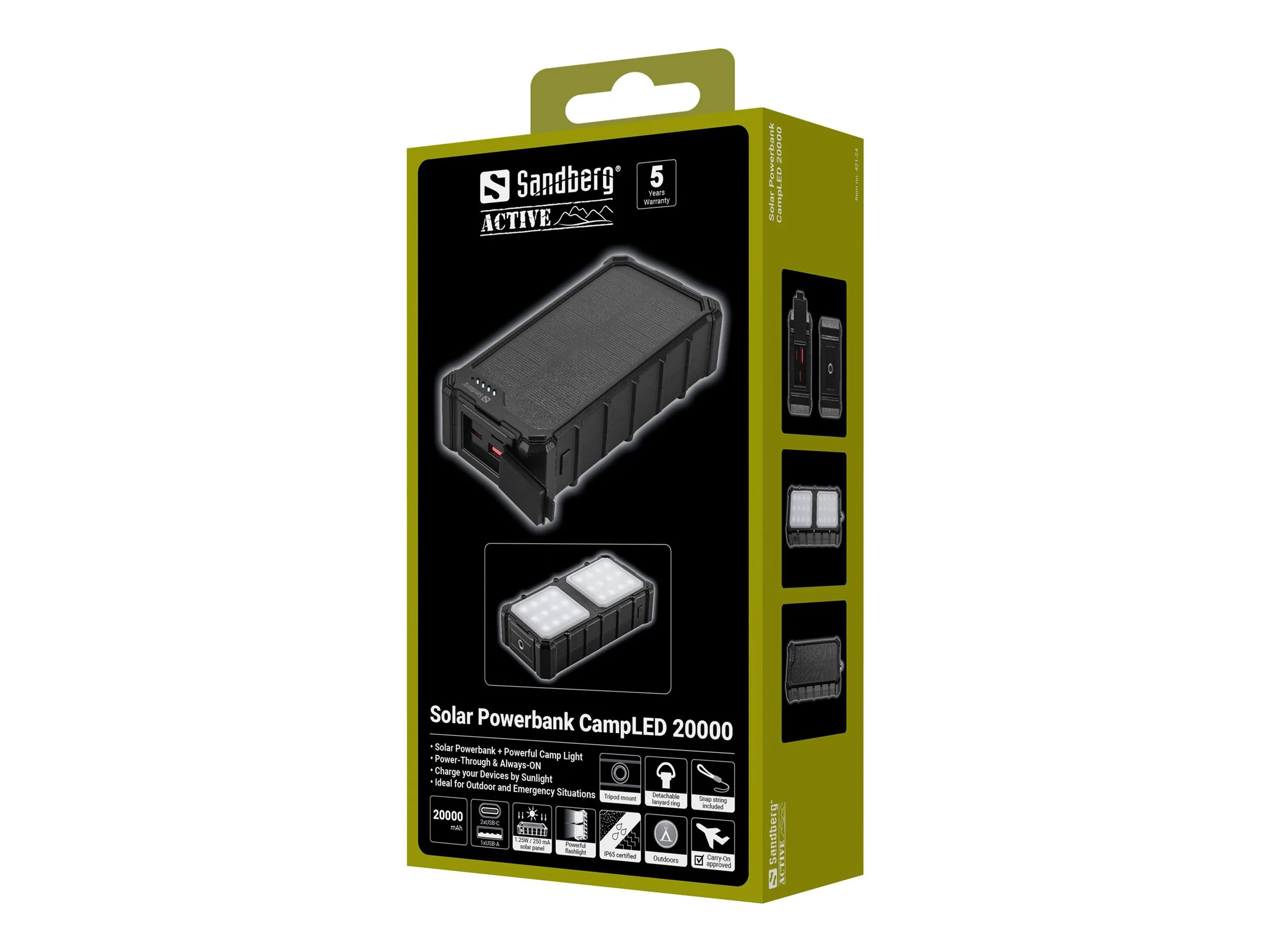 SANDBERG Solar Powerbank CampLED 20000
