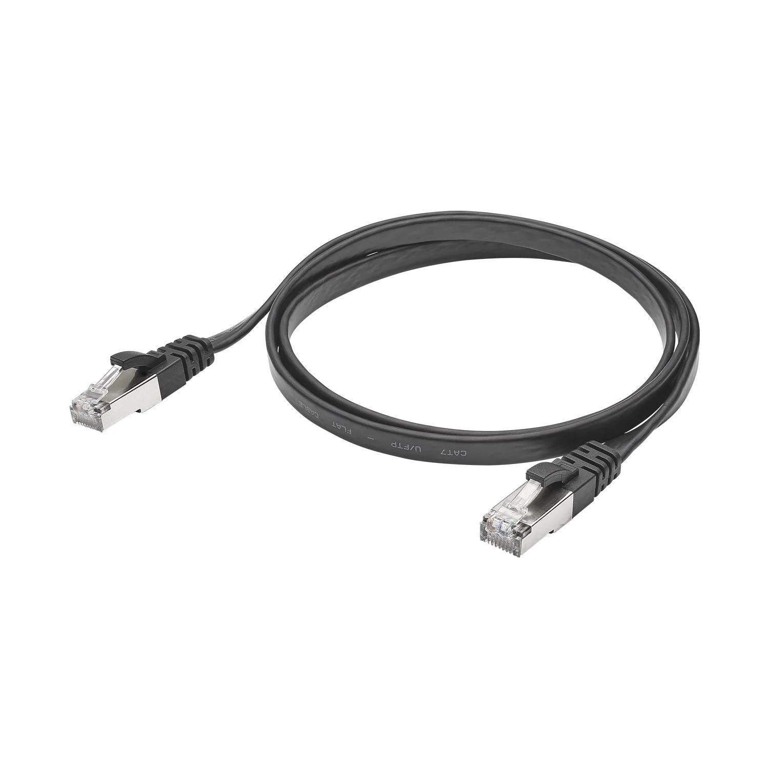 CAT.7/BASIC RJ45<>RJ45 Flachk. sw 0,50m