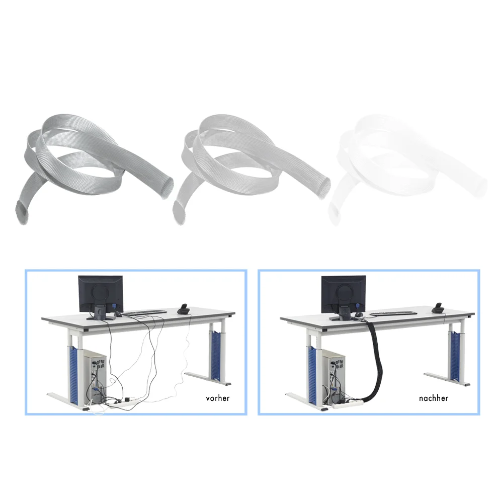 Geflechtschlauch 55-110mmm, geschl. silb