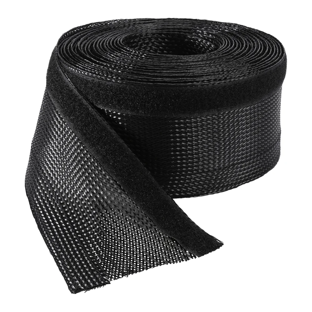 Geflechtschlauch Klett universal, sw