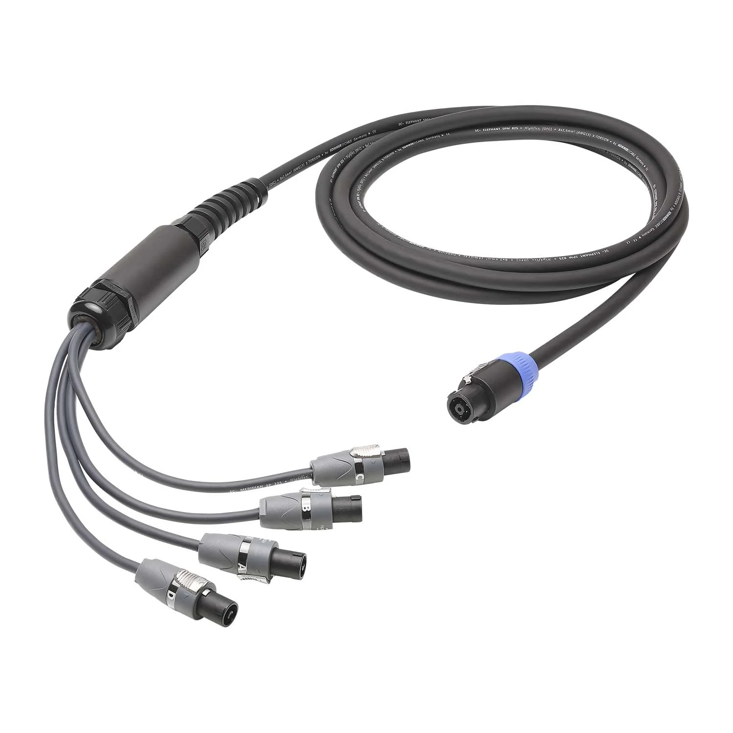 L/S Spleisskabel, schwarz,  5,00m