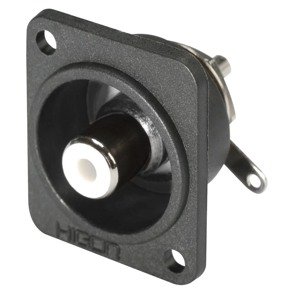 HICON-RCA D-Flansch Einbaubuchse Löt ntl