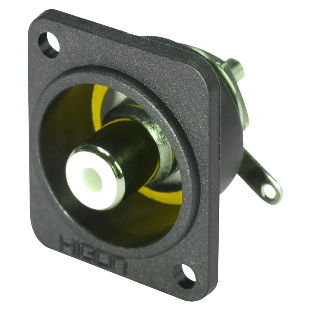 HICON-RCA D-Flansch Einbaubuchse Löt ge