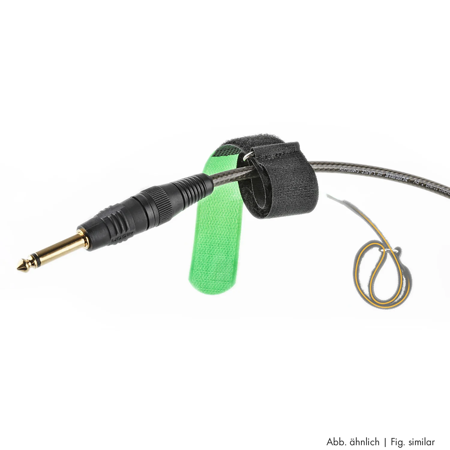 Klettband 25 x 300 mm schwarz, Metallöse