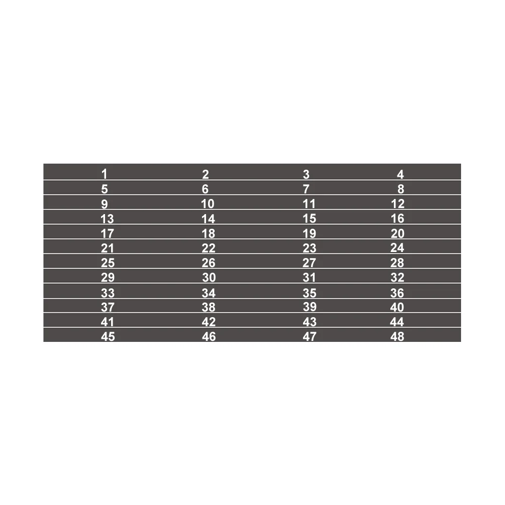 Nummernstreifen 1 - 48 für SYSBOXX
