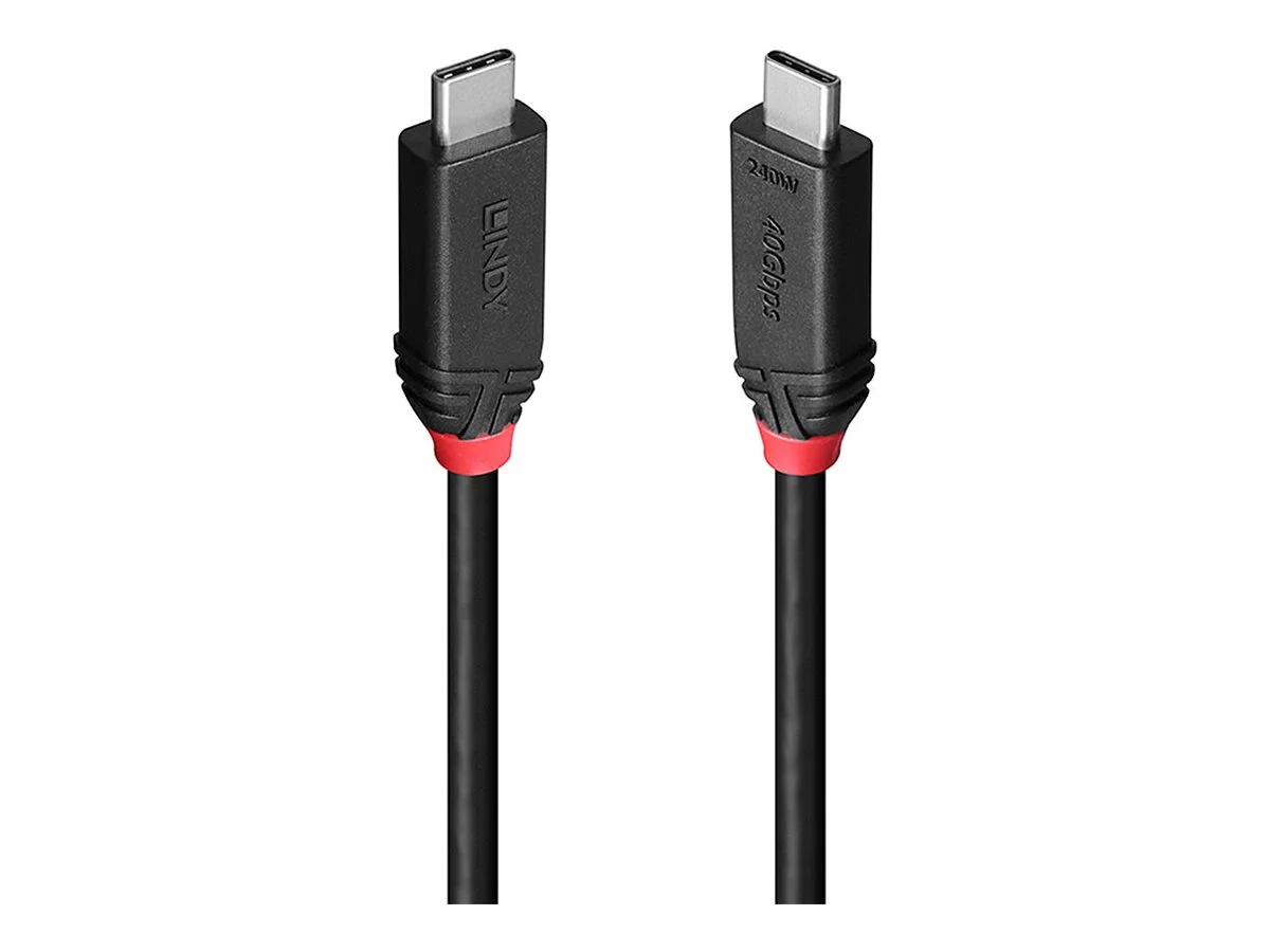 LINDY 0,5m USB4 240W Typ C Kabel Black