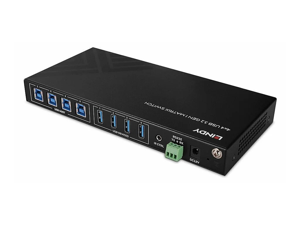 LINDY 4x4 USB 3.2 Gen 1 Matrix Switch