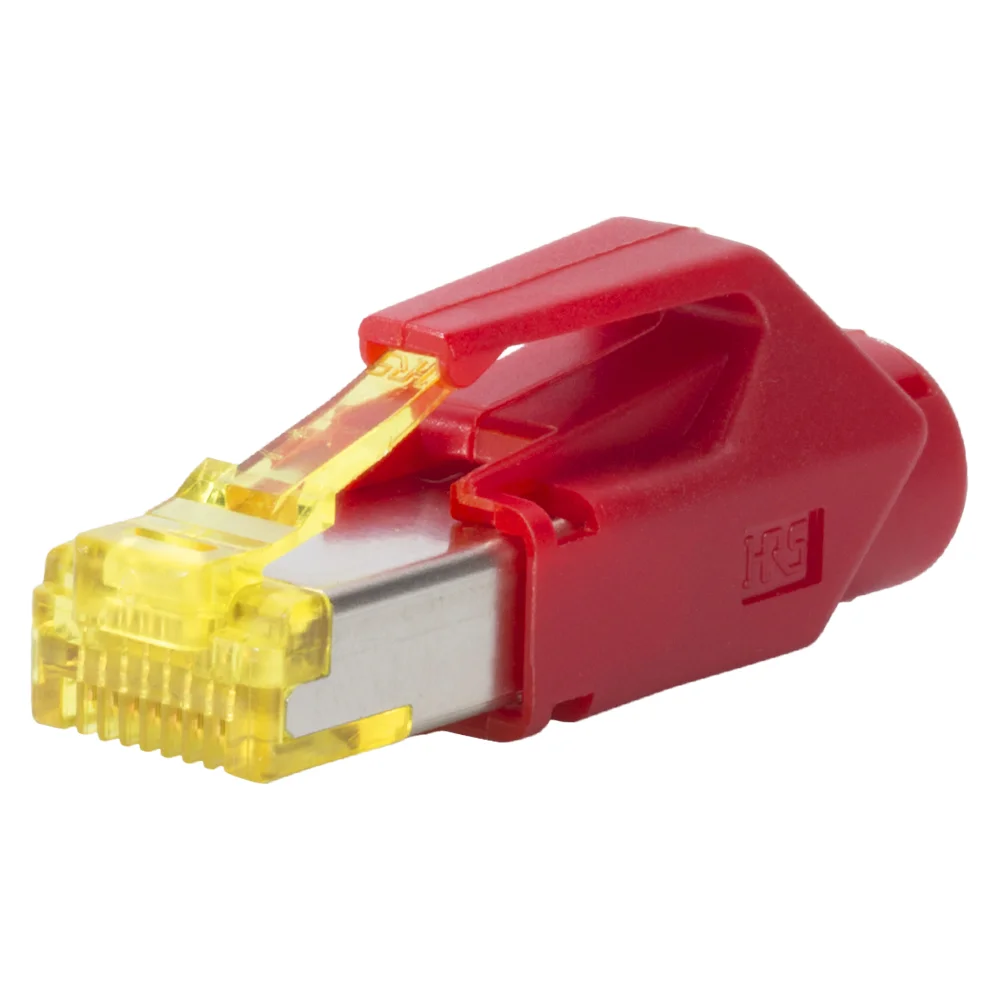 HIROSE RJ45 CAT.6A Steckverbinder rot