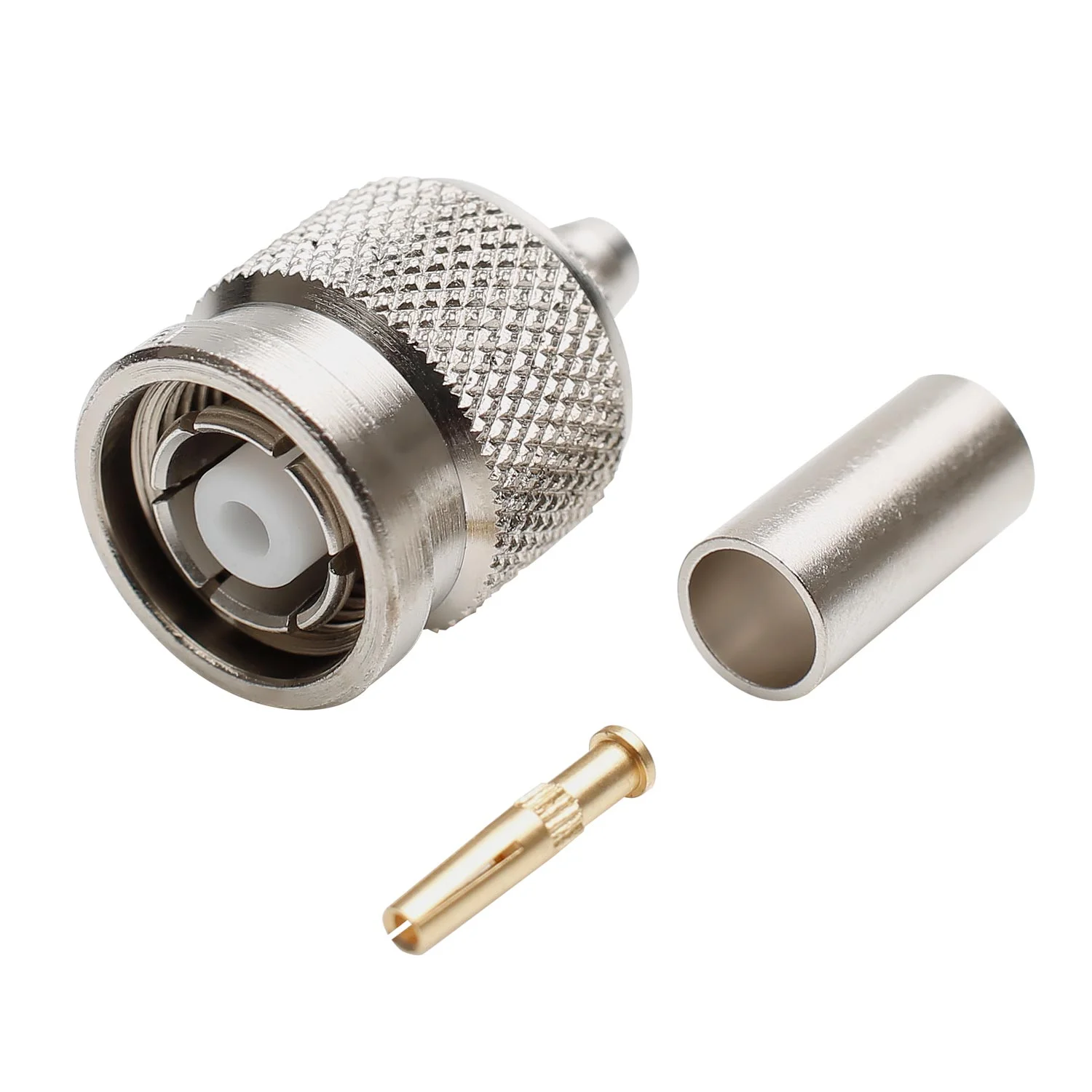 TNC Rev.Crimp-Kabelstecker f. RG58