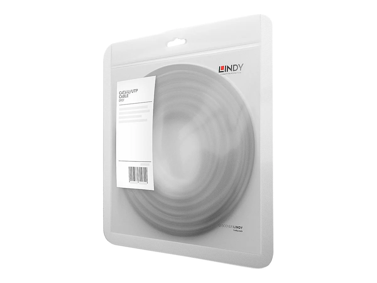 LINDY Cat.6 U/UTP Kabel, grau, 10m