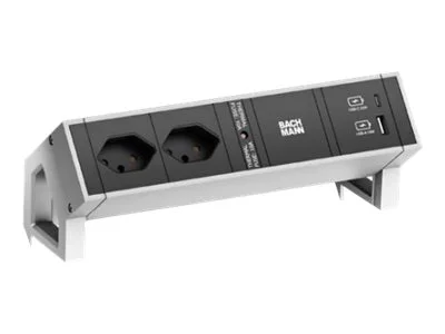 BACHMANN DESK2 2xCH 90 1xUSB A/C 22W 0,2
