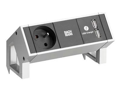 BACHMANN DESK2 1xUTE 1xUSB Charger Strom